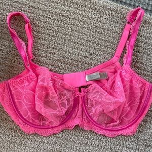 Pink Unlined Demi Bra
